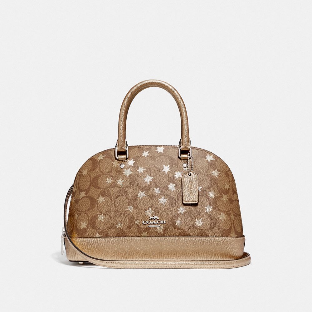 COACH F39676 - MINI SIERRA SATCHEL IN SIGNATURE CANVAS WITH POP STAR PRINT KHAKI MULTI /SILVER