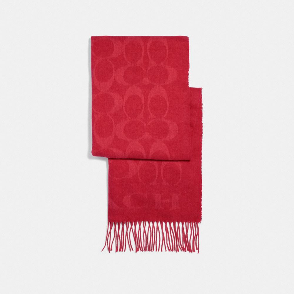 SIGNATURE MUFFLER - BRIGHT RED - COACH F39703