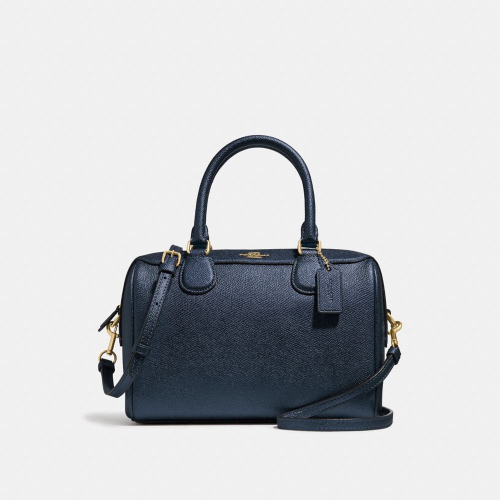 COACH MINI BENNETT SATCHEL - METALLIC DENIM/IMITATION GOLD - F39706