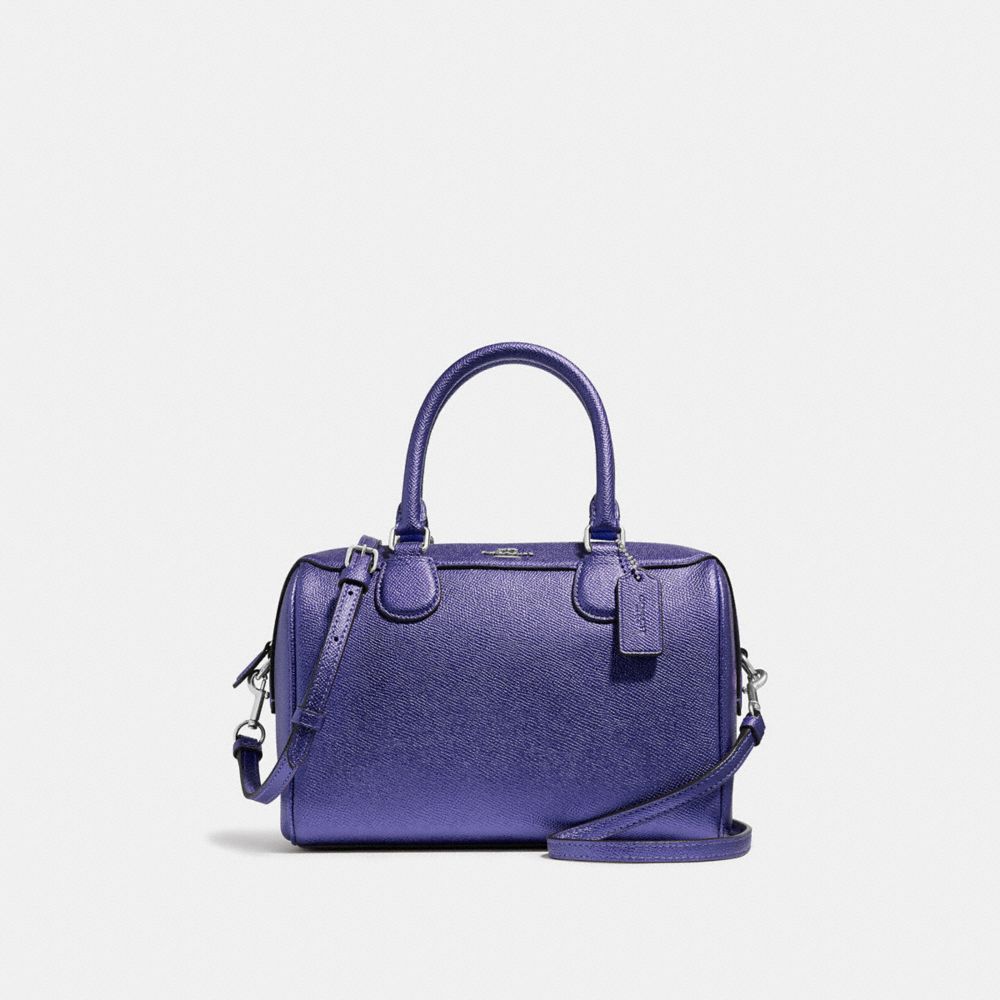 MINI BENNETT SATCHEL - METALLIC PERIWINKLE/SILVER - COACH F39706