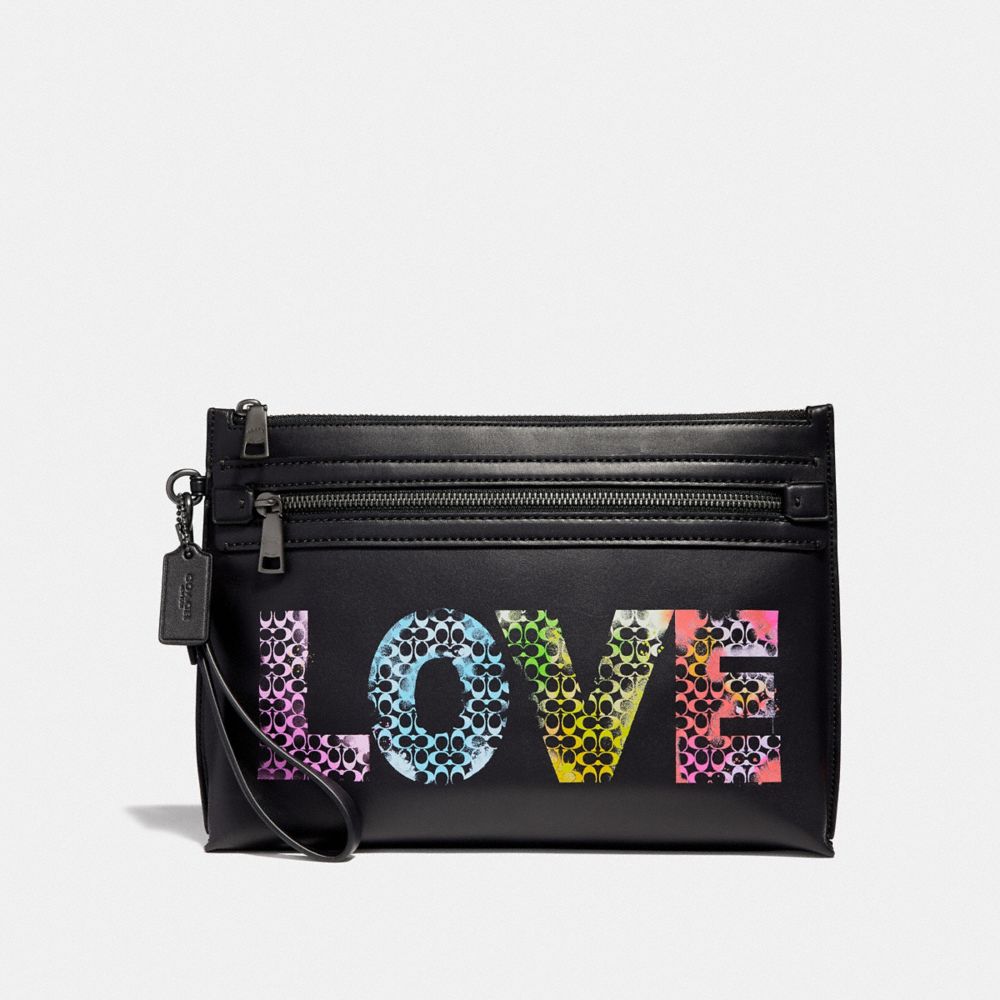 COACH F39729 ACADEMY POUCH LOVE BY JASON NAYLOR