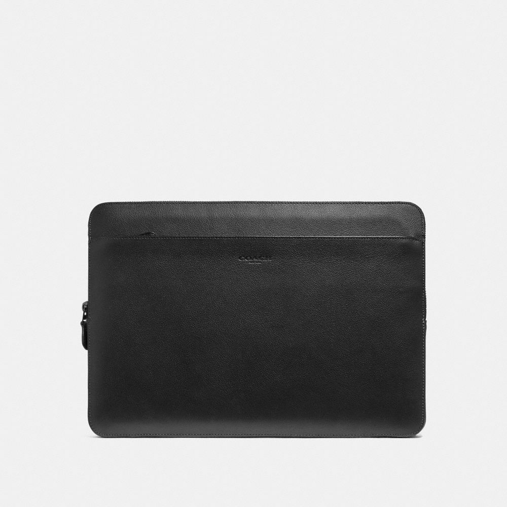 COACH F39816 LAPTOP CASE BLACK/BLACK-ANTIQUE-NICKEL