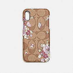 COACH F39845 Iphone X Case In Signature Canvas With Floral Bundle Print KHAKI MULTI