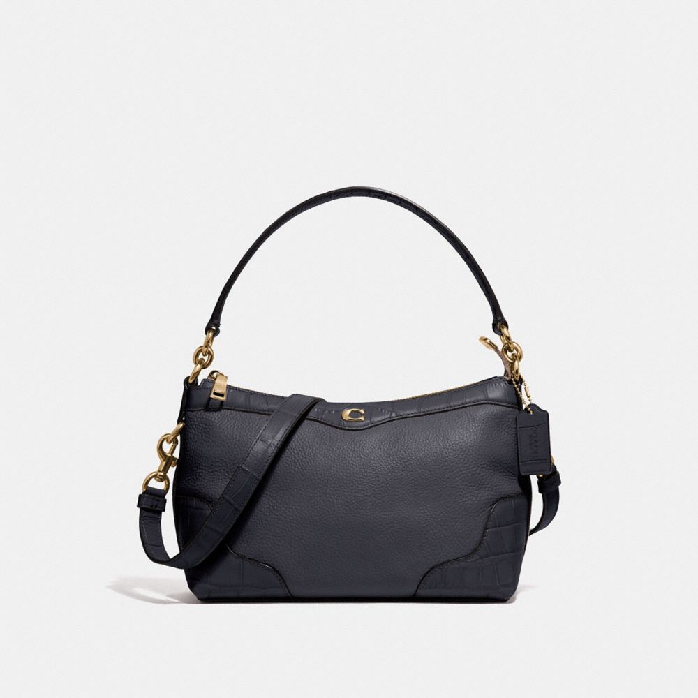 COACH SMALL EAST/WEST IVIE SHOULDER BAG - MIDNIGHT/LIGHT GOLD - F39855
