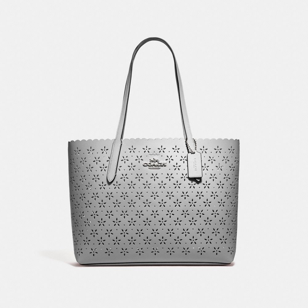 COACH F39894 - AVENUE TOTE - METALLIC SILVER/CORNFLOWER/SILVER | COACH ...