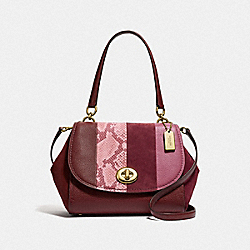 COACH F39921 - FAYE CARRYALL WINE MULTI/LIGHT GOLD