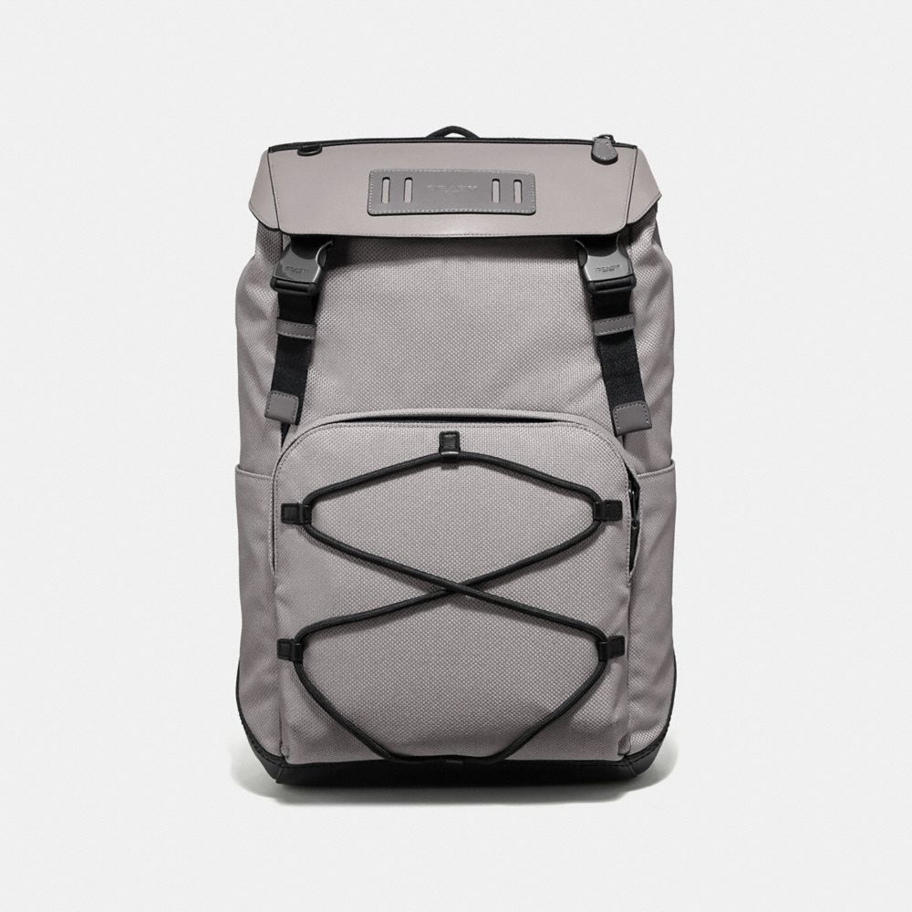 COACH F39945 Terrain Roll Top Backpack GREY BIRCH/BLACK ANTIQUE NICKEL
