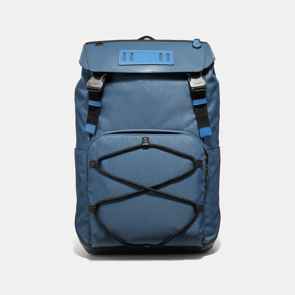 TERRAIN ROLL TOP BACKPACK - PVD BLUE/BLACK ANTIQUE NICKEL - COACH F39945