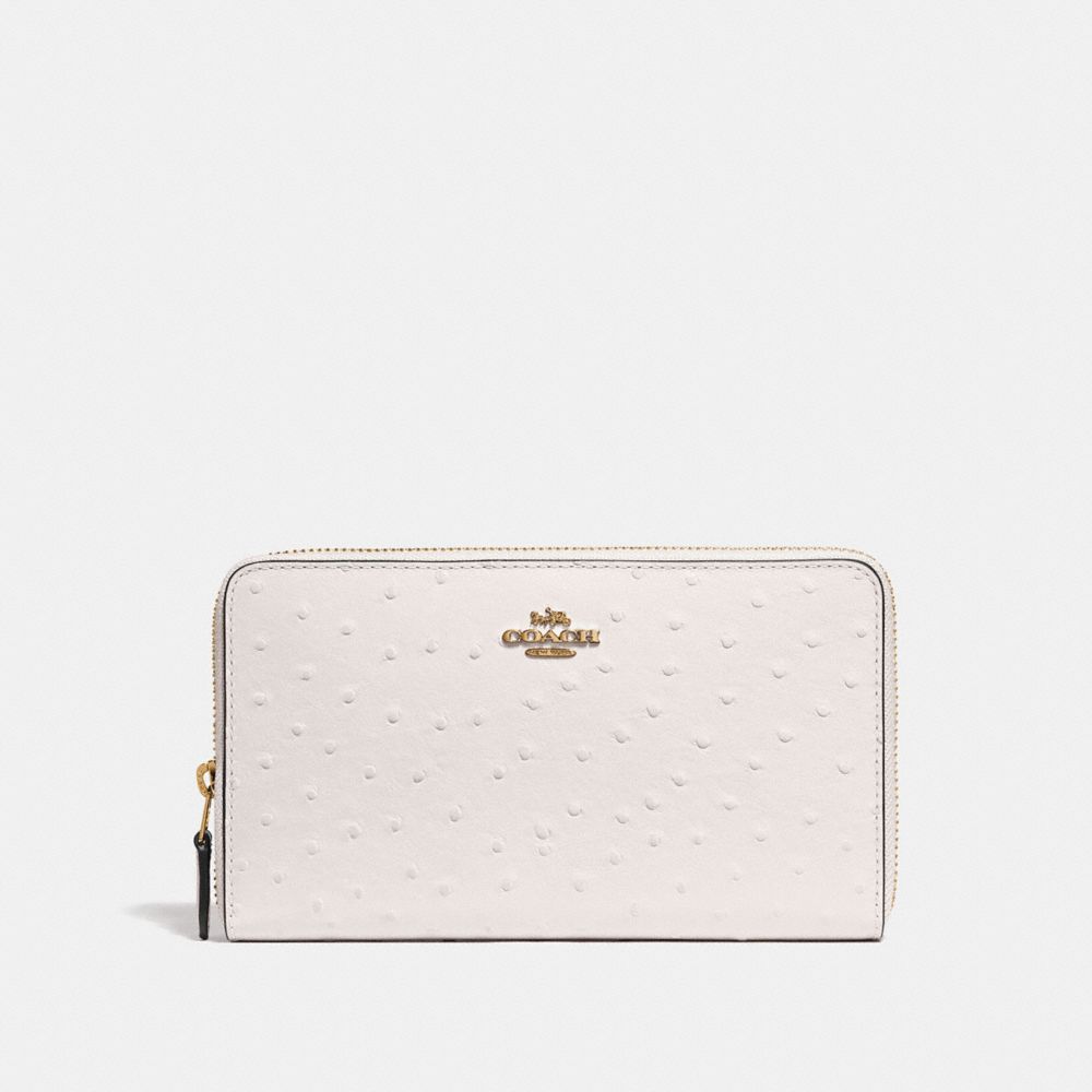 COACH CONTINENTAL WALLET - CHALK/LIGHT GOLD - F39985