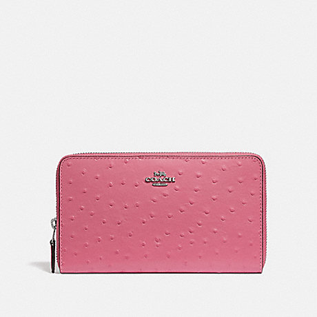COACH F39985 CONTINENTAL WALLET STRAWBERRY/SILVER
