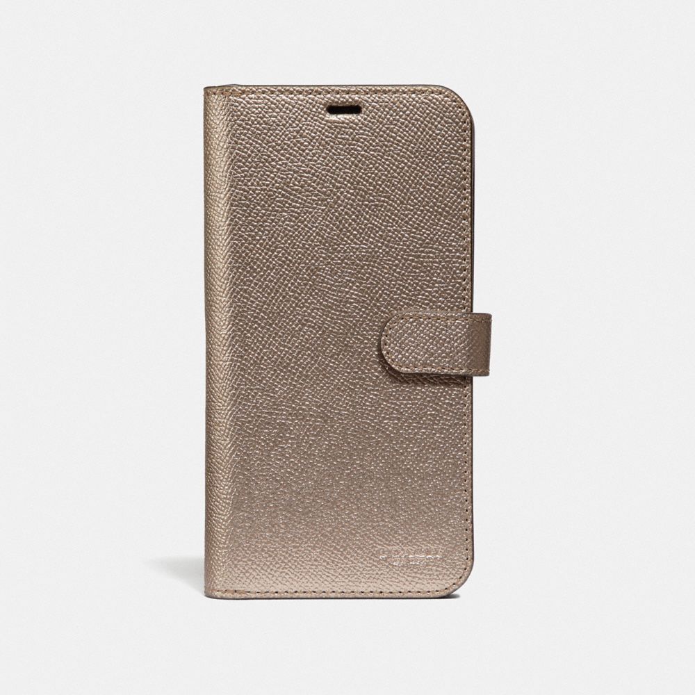 COACH F40353 Iphone Xs Max Folio PLATINUM