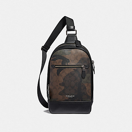 COACH GRAHAM PACK IN SIGNATURE CANVAS WITH CAMO PRINT - GREEN MULTI/BLACK ANTIQUE NICKEL - F40651