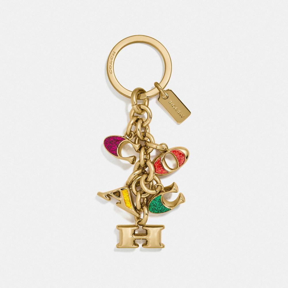 COACH COACH MIX KEYFOB - MULTI/GOLD - F40679