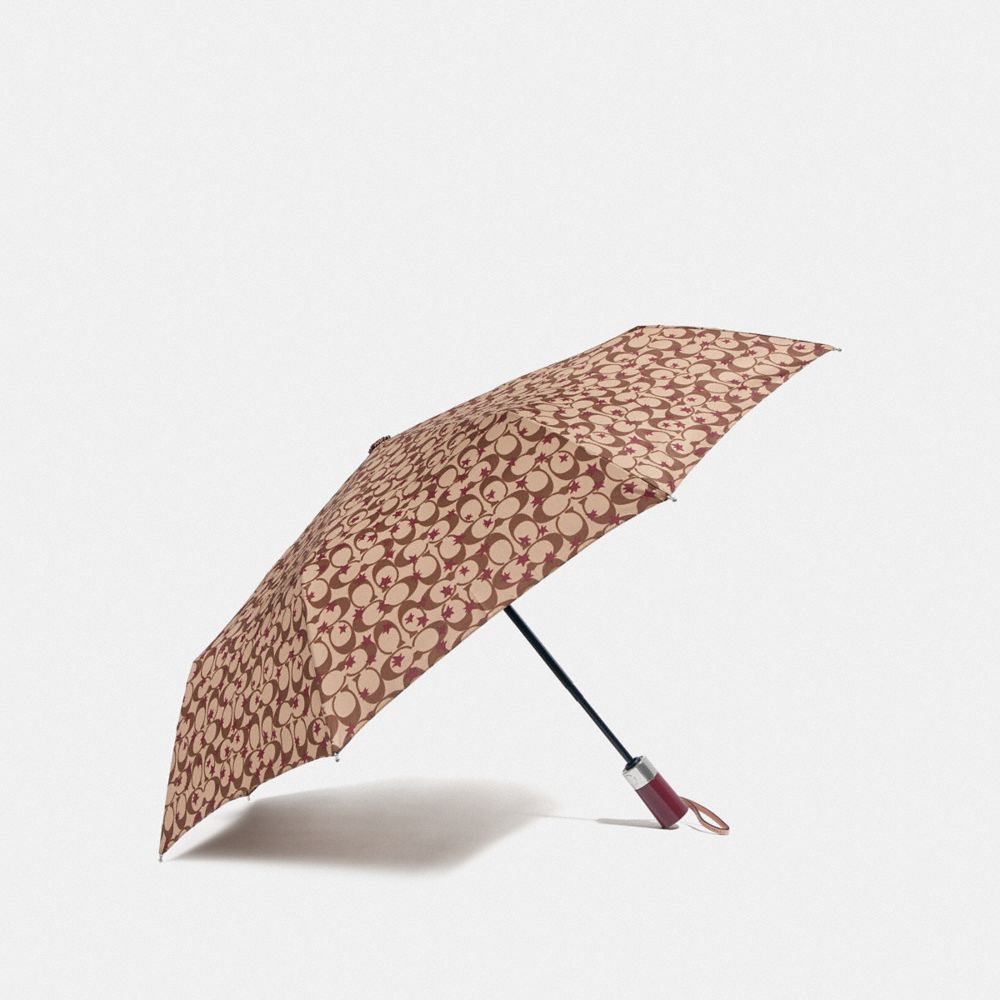 UMBRELLA WITH POP STAR PRINT - KHAKI/MULTICOLOR/SILVER - COACH F40988