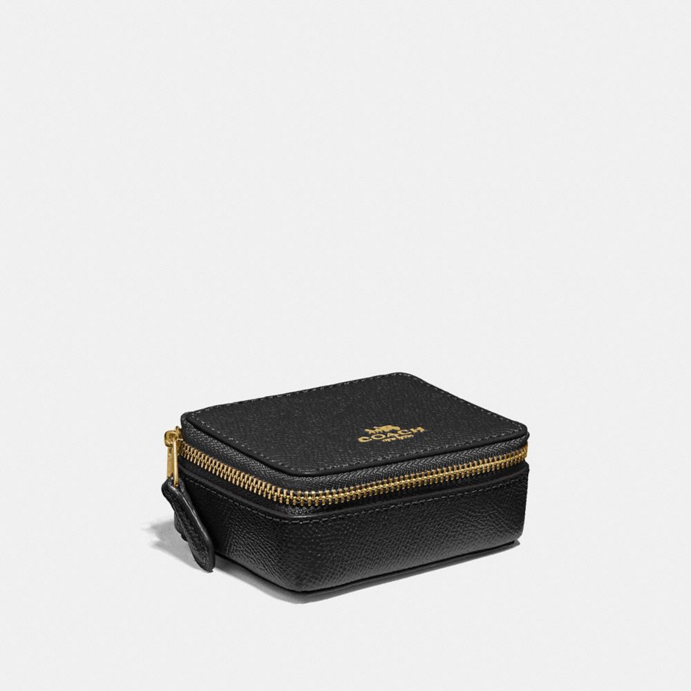 COACH TRIPLE PILL BOX - BLACK/LIGHT GOLD - F41289