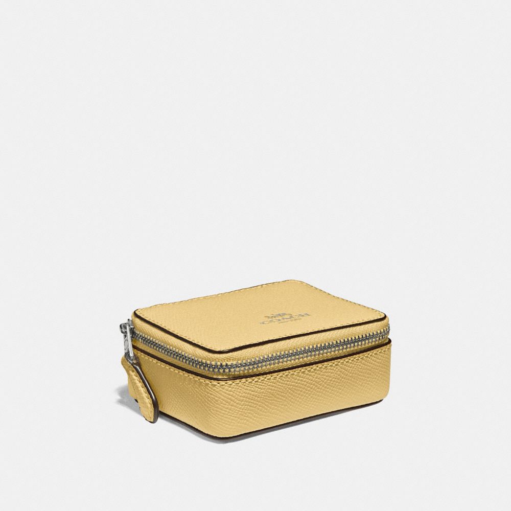 COACH TRIPLE PILL BOX - LIGHT YELLOW/SILVER - F41289