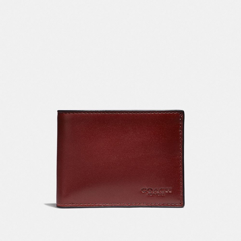 COACH F41327 Slim Billfold Wallet RED CURRANT