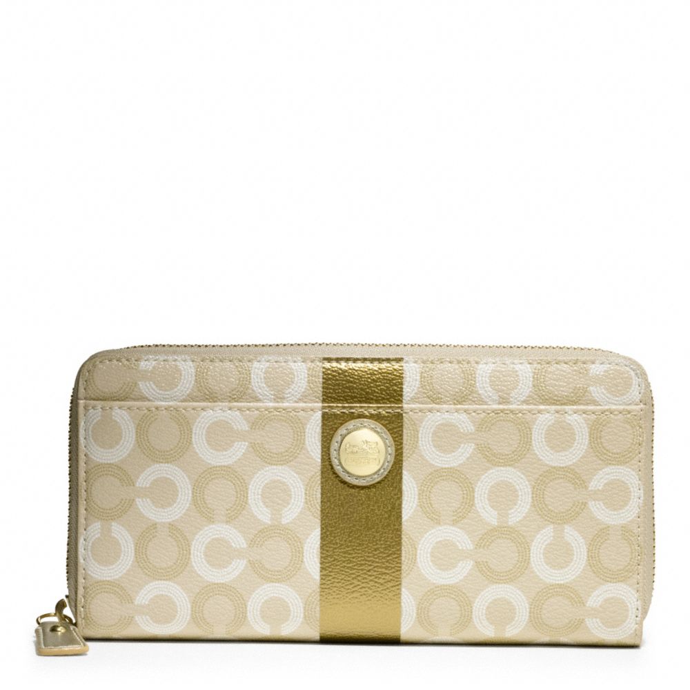 COACH F43628 Waverly Coated Canvas Accordion Zip 