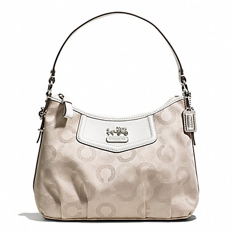 MADISON DOTTED OP ART TOP HANDLE POUCH - COACH F44379 - ONE-COLOR