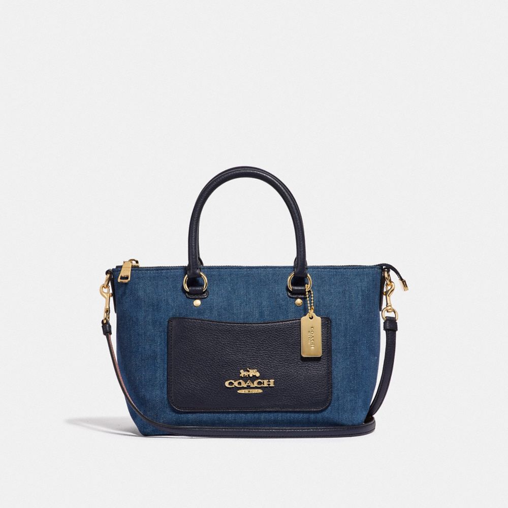 MINI EMMA SATCHEL - DENIM/LIGHT GOLD - COACH F44719