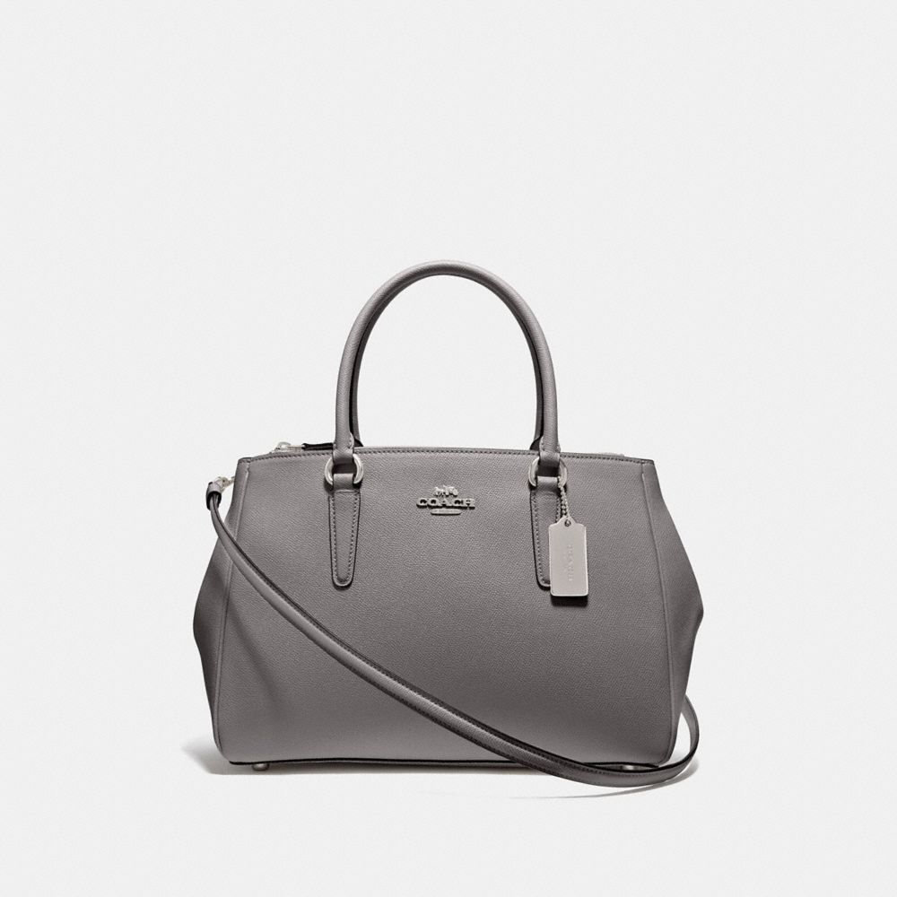 COACH F44955 Large Surrey Carryall HEATHER GREY/SILVER