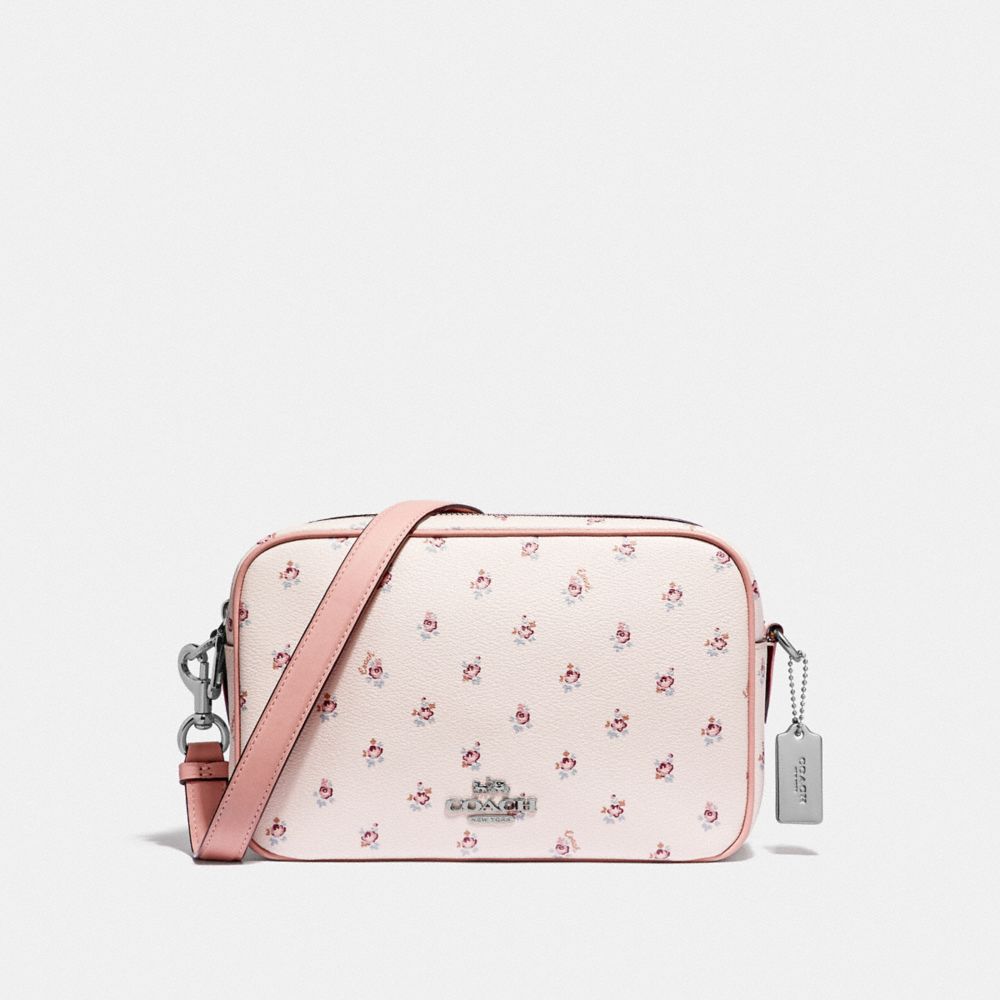 COACH F44957 Jes Crossbody With Ditsy Floral Print LIGHT PINK MULTI/SILVER