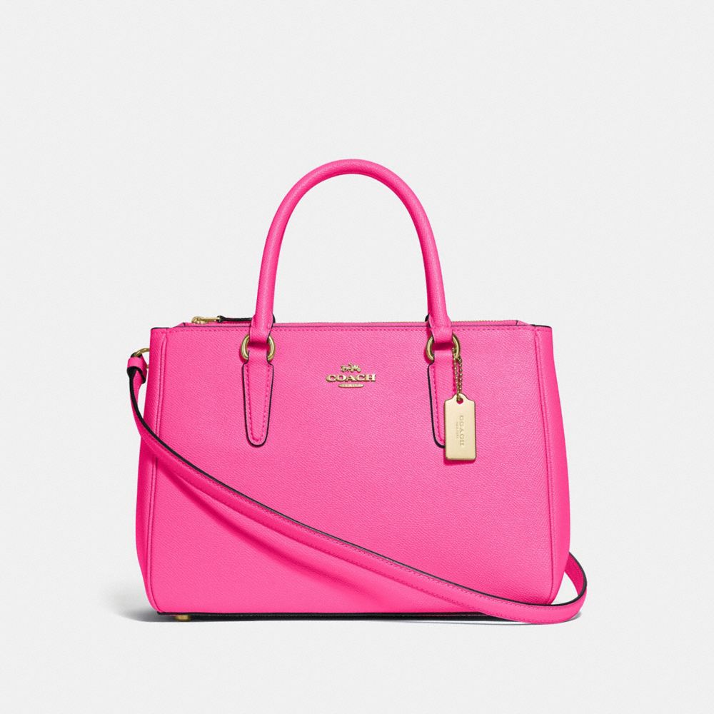 COACH F44958 - SURREY CARRYALL PINK RUBY/GOLD