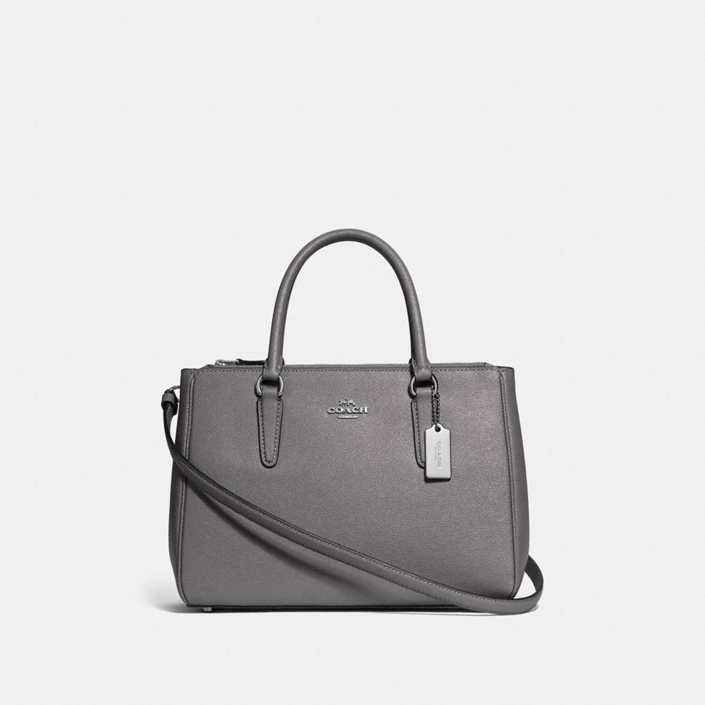 COACH F44958 SURREY CARRYALL HEATHER GREY/SILVER