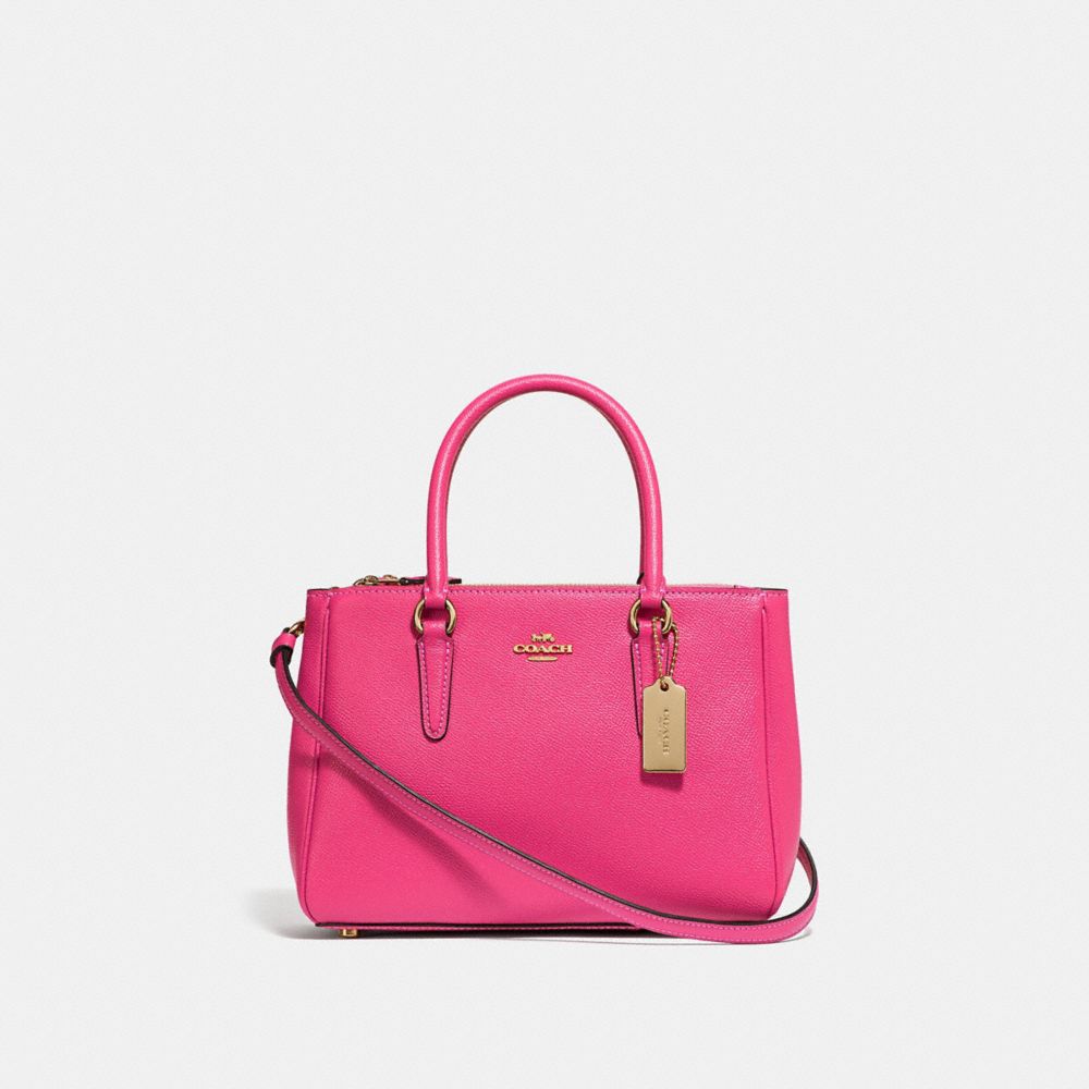 COACH F44962 Mini Surrey Carryall PINK RUBY/GOLD