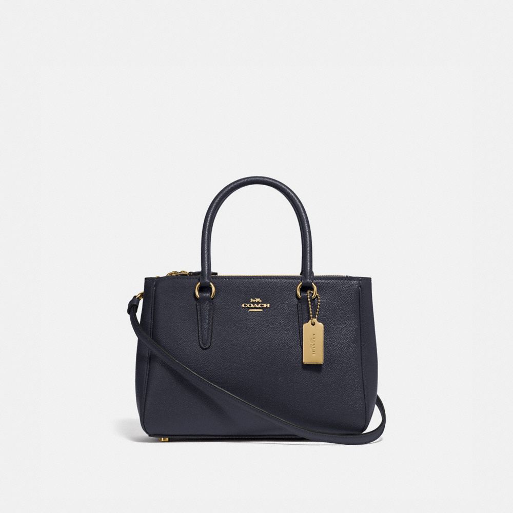 COACH F44962 MINI SURREY CARRYALL MIDNIGHT/GOLD