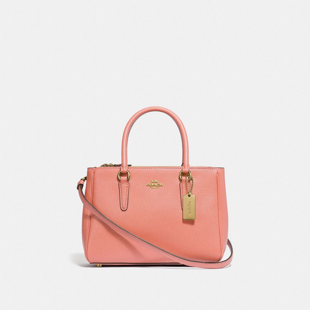 COACH MINI SURREY CARRYALL - LIGHT CORAL/GOLD - F44962