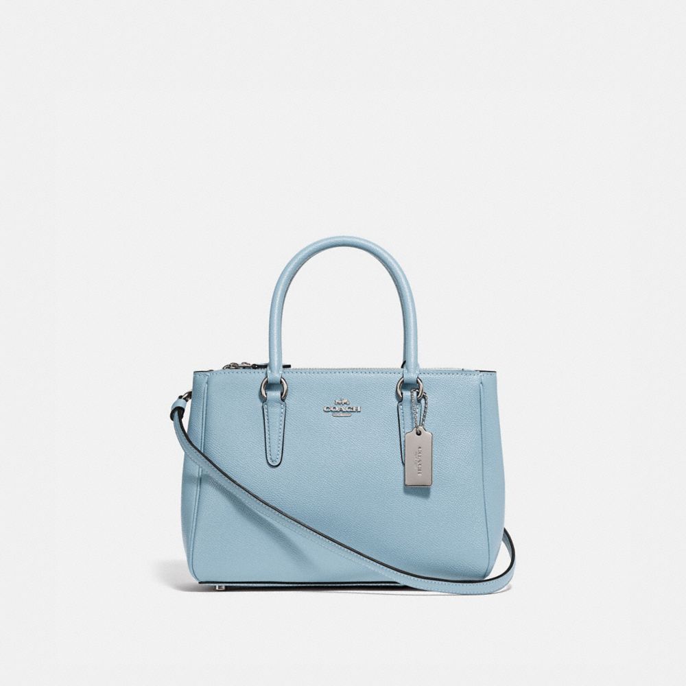 COACH MINI SURREY CARRYALL - CORNFLOWER/SILVER - F44962