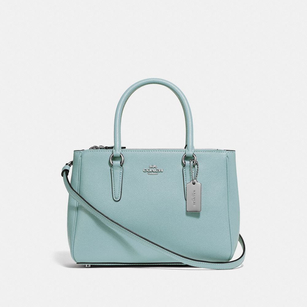 COACH MINI SURREY CARRYALL - SEAFOAM/SILVER - F44962