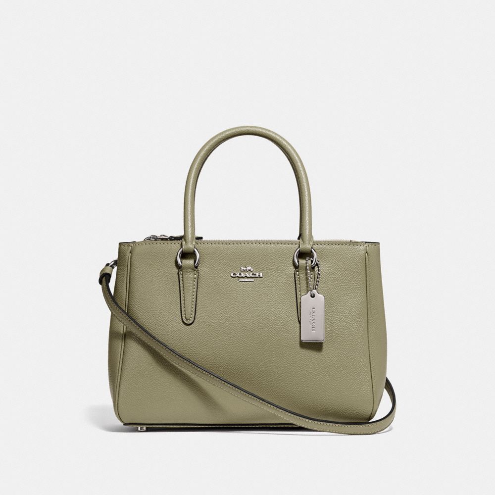 COACH MINI SURREY CARRYALL - LIGHT CLOVER/SILVER - F44962