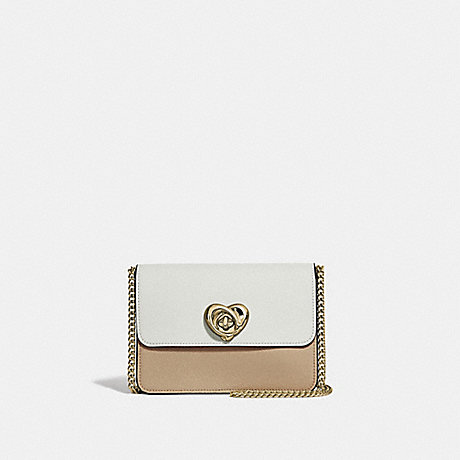 COACH F44963 BOWERY CROSSBODY IN COLORBLOCK WITH HEART TURNLOCK PINK-MULTI/IMITATION-GOLD