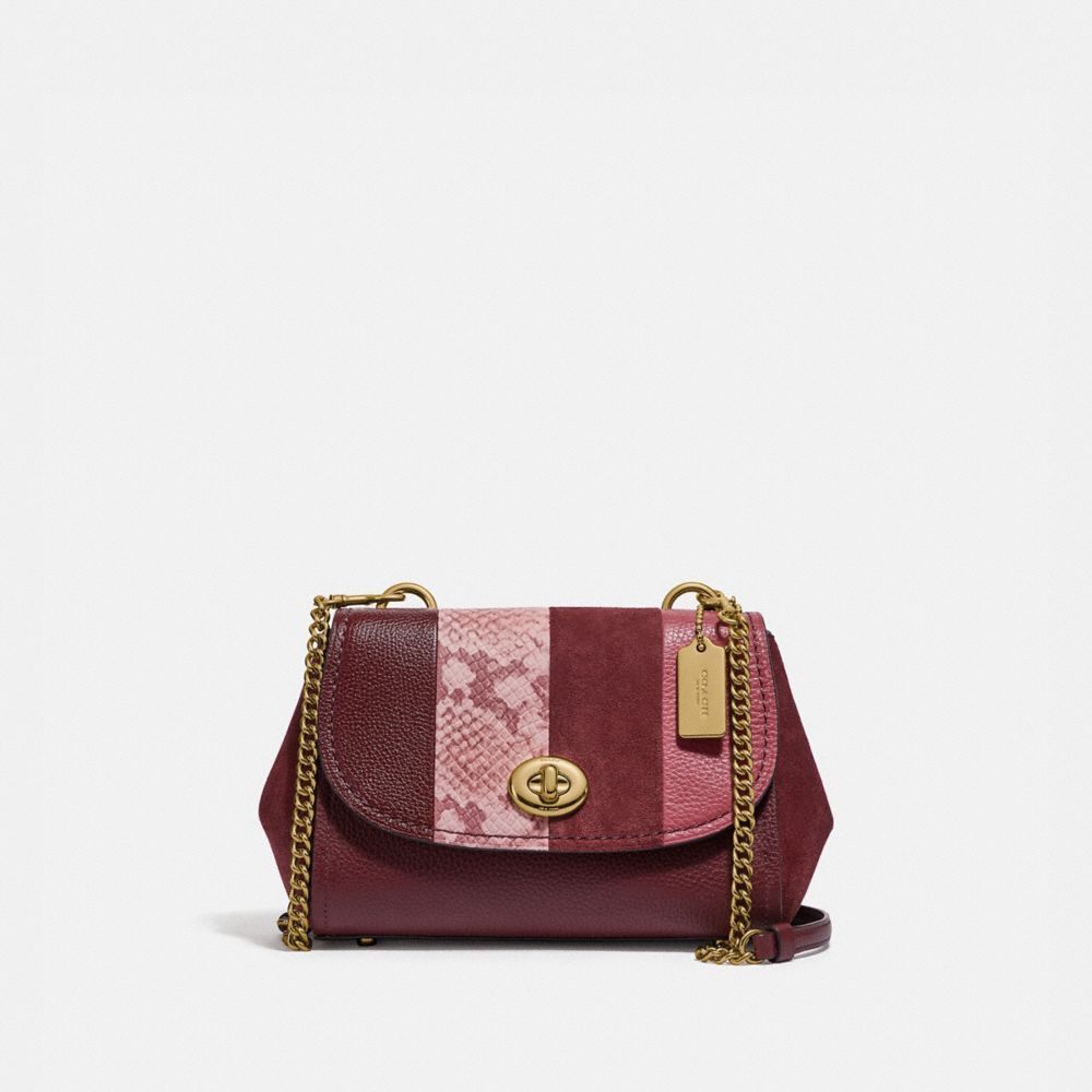 FAYE CROSSBODY - F45314 - WINE MULTI/LIGHT GOLD