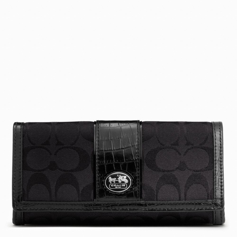 SUTTON SIGNATURE SLIM ENVELOPE - f45965 - SILVER/BLACK/BLACK