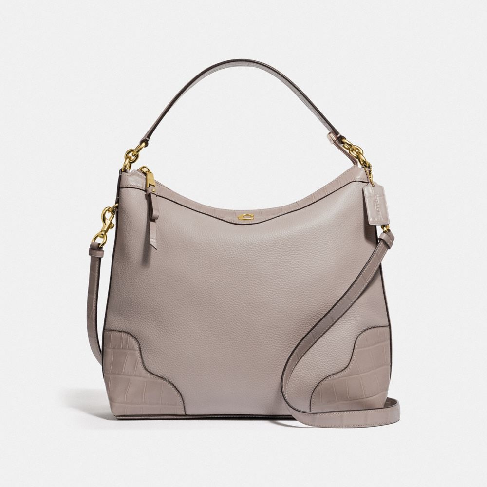 COACH F46283 IVIE HOBO GREY BIRCH/LIGHT GOLD