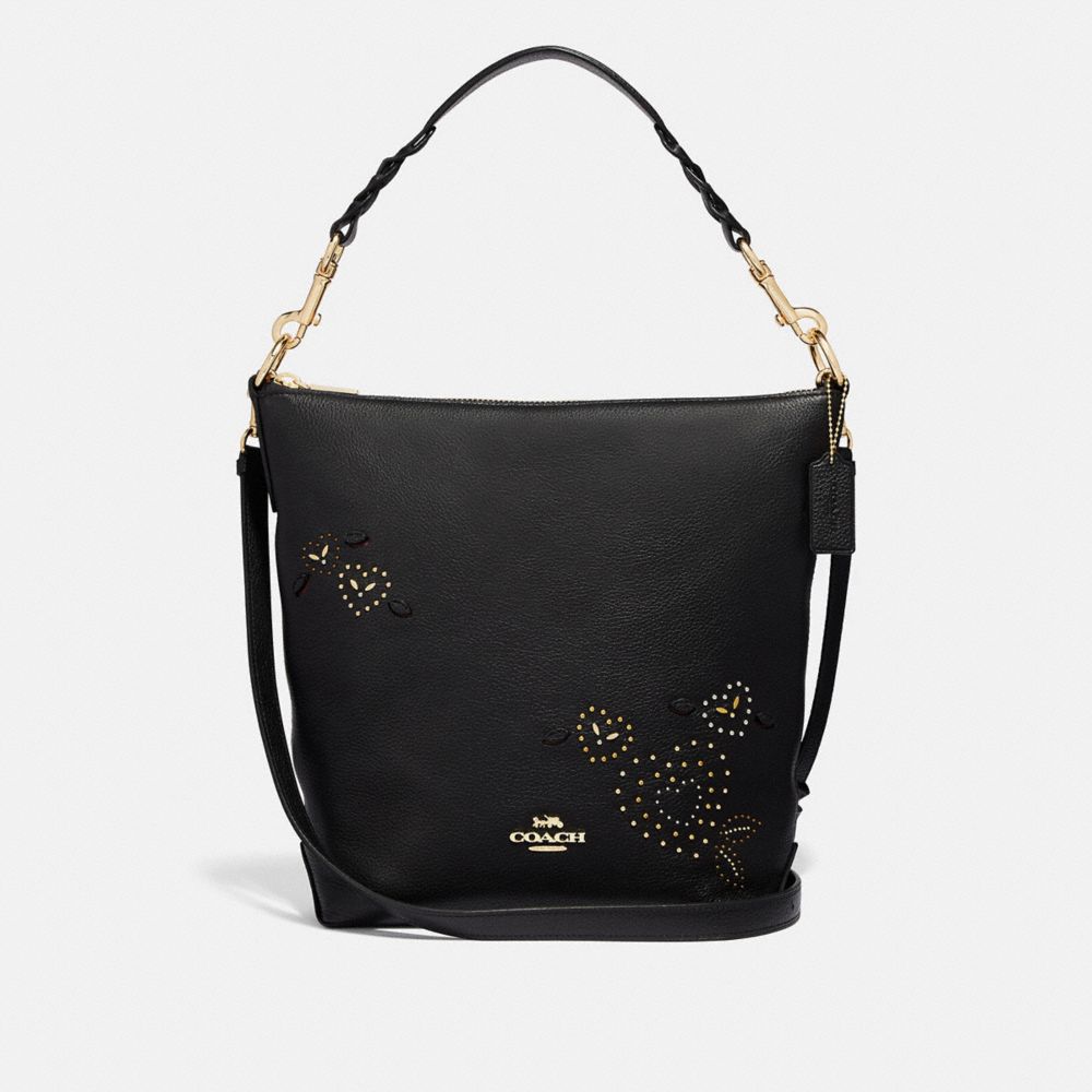 COACH F46287 Abby Duffle With Heart Bandana Rivets BLACK/MULTI/IMITATION GOLD