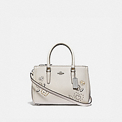 COACH F46292 - MINI SURREY CARRYALL WITH HEART BANDANA RIVETS CHALK MULTI/SILVER