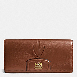 COACH F46611 Madison Leather Slim Envelope Wallet BRASS/ACORN