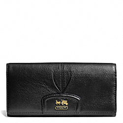 COACH F46611 Madison Leather Slim Envelope Wallet BRASS/BLACK