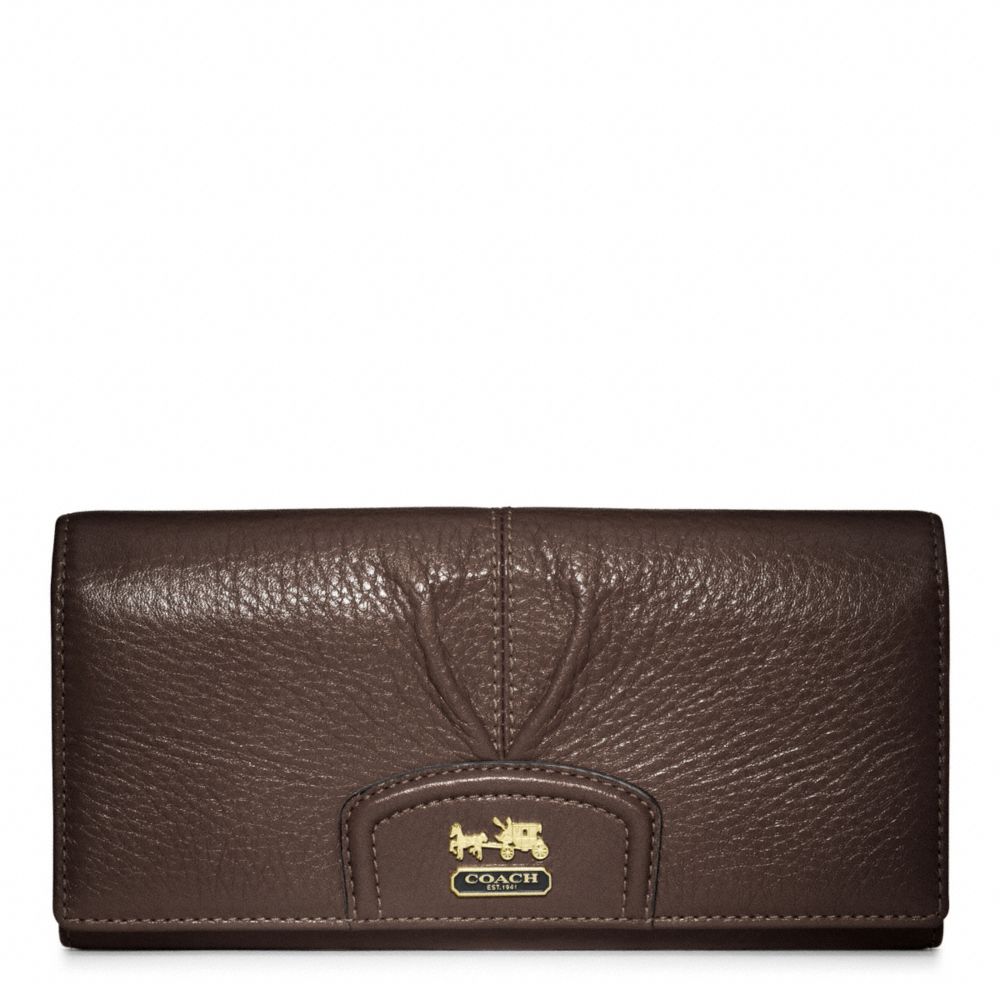 COACH F46611 Madison Leather Slim Envelope Wallet BRASS/MAHOGANY