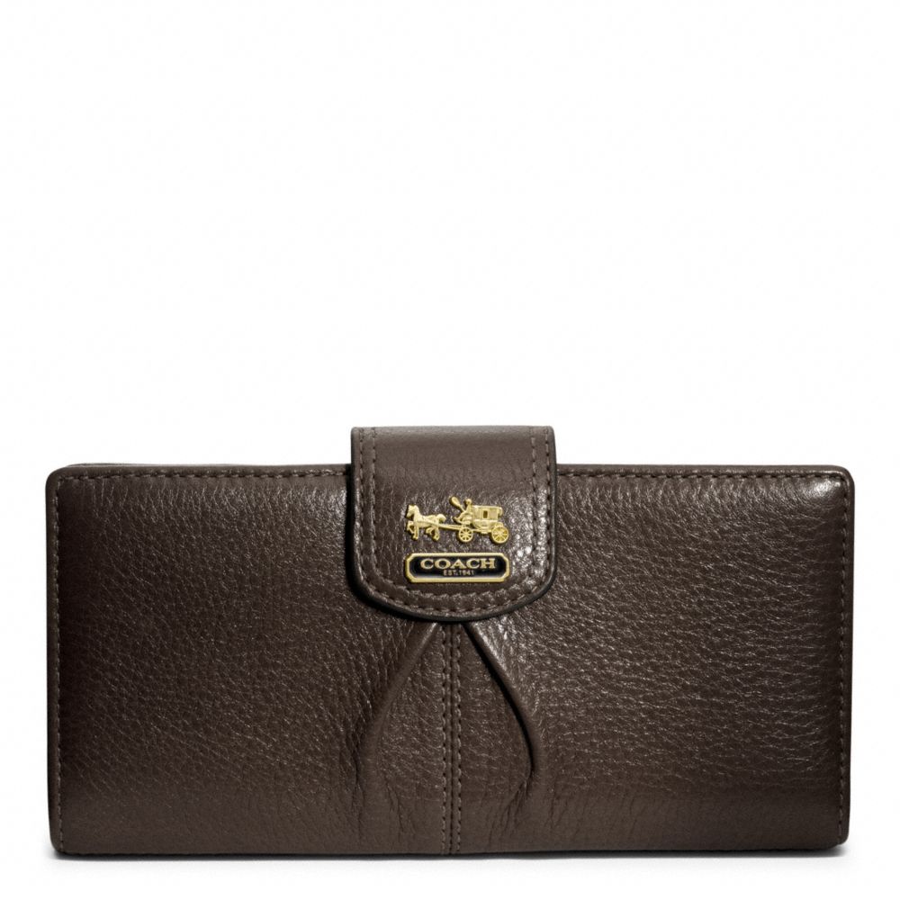 MADISON LEATHER SKINNY WALLET COACH F46612