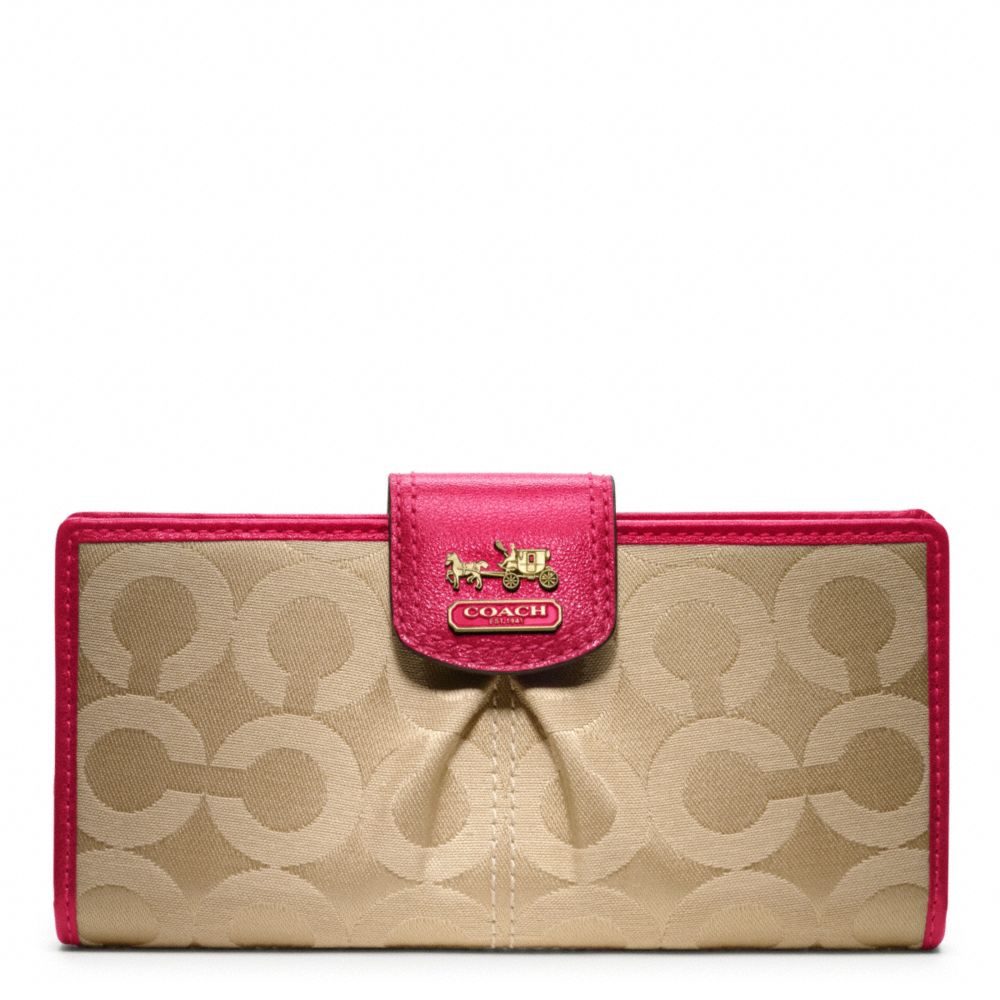 COACH MADISON OP ART SATEEN SKINNY WALLET -  - f46636