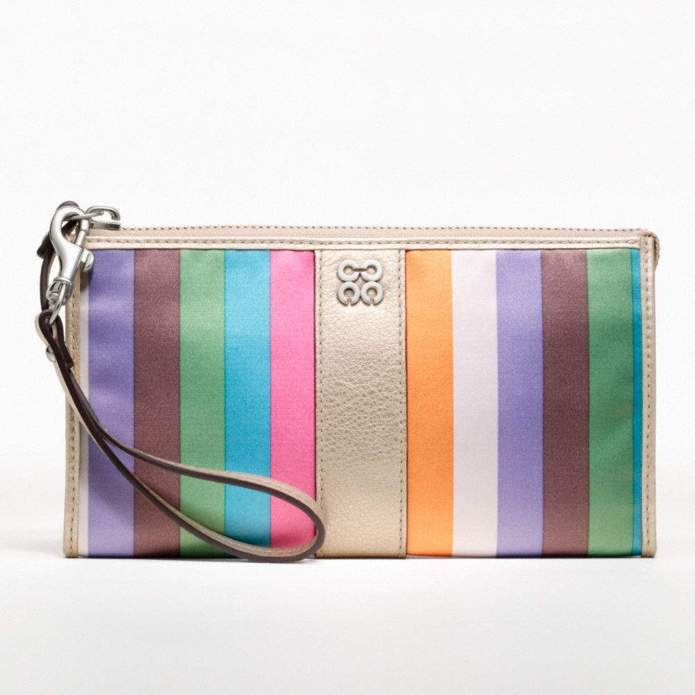 COACH F46807 - JULIA LEGACY STRIPE ZIPPY WALLET ONE-COLOR