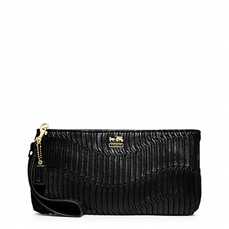 COACH MADISON GATHERED LEATHER ZIP CLUTCH -  - f46914
