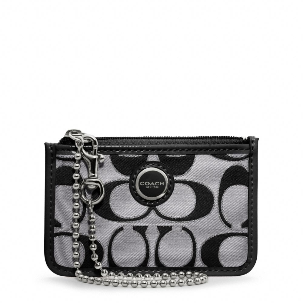 COACH POPPY SIGNATURE SATEEN METALLIC ID SKINNY -  - f47029