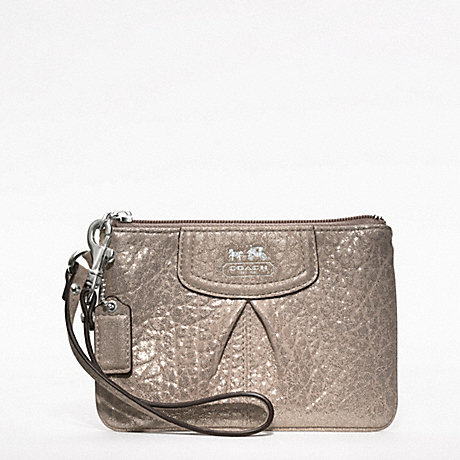 COACH F47191 MADISON EMBOSSED METALLIC LEATHER SMALL WRISTLET ONE-COLOR
