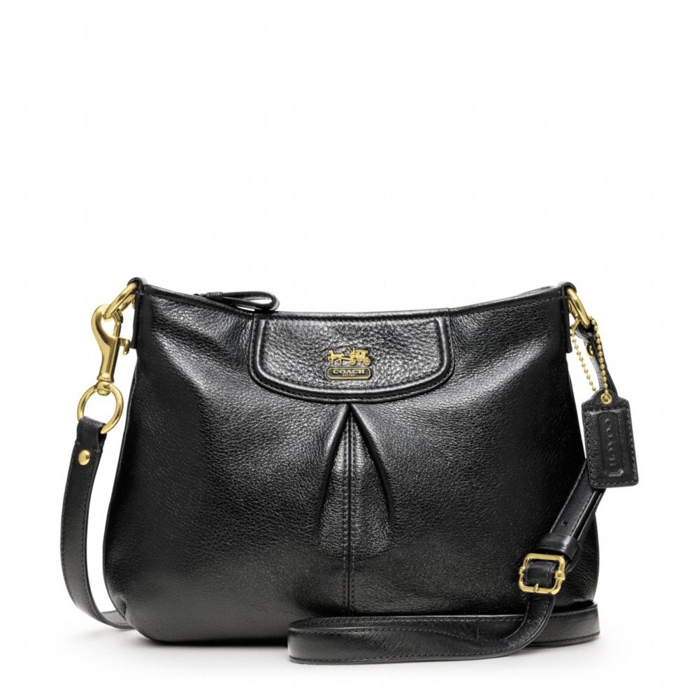 COACH f47261 MADISON LEATHER FASHION SWINGPACK BRASS/BLACK